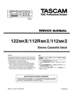 Thumbnail Tascam 112 mk2 , 112R mk2 , 122 mk2 , Service Manual