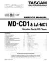 Thumbnail Tascam MD-CD-1 & LA-MC-1 , Service Manual