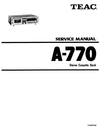 Thumbnail Teac A-770 Cassette Deck , Service Manual Thumbnail Teac A-770 Cassette Deck , Service Manual
