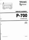 Thumbnail Teac P-700 , CD Drive Unit , Service Manual Thumbnail Teac P-700 , CD Drive Unit , Service Manual