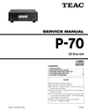 Thumbnail Teac P-70 , CD Drive Unit , Service Manual Thumbnail Teac P-70 , CD Drive Unit , Service Manual
