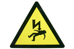 Thumbnail electric warning sign