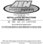Thumbnail Short Ram Intake System Installation Instructions