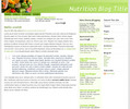 Thumbnail Wordpress nutrition related Blog Template/Theme