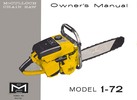 Thumbnail McCulloch 1-72 Chain Saw Owners & Operators Manual 