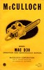 Thumbnail McCulloch D-30 Chain Saw Owners & Operators Manual
