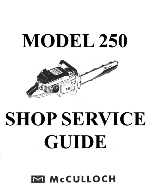McCulloch 250 Chain Saw Service Repair Guide Download Manuals