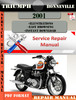 Thumbnail Triumph Bonneville 2001 Digital Repair Manual Thumbnail Triumph Bonneville 2001 Digital Repair Manual