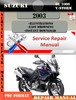 Thumbnail Suzuki DL 1000 V-Strom 2003 Digital Service Repair Manual