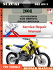Thumbnail Suzuki DR Z 400 S 2008 Digital Service Repair Manual