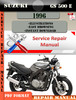 Thumbnail Suzuki GS 500 E 1996 Digital Factory Service Repair Manual