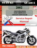 Thumbnail Suzuki GS 500 E 2002 Digital Factory Service Repair Manual
