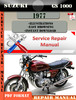 Thumbnail Suzuki GS 1000 1977 Digital Factory Service Repair Manual