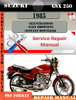 Thumbnail Suzuki GSX 250 1985 Digital Factory Service Repair Manual