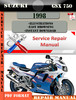 Thumbnail Suzuki GSX 750 1998 Digital Factory Service Repair Manual