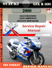 Thumbnail Suzuki GSX R 600 2000 Digital Factory Service Repair Manual