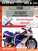 Thumbnail Suzuki GSX R 750 1988 Digital Factory Service Repair Manual