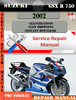 Thumbnail Suzuki GSX R 750 2002 Digital Factory Service Repair Manual