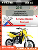 Thumbnail Suzuki RM 85 2011 Digital Factory Service Repair Manual