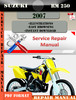 Thumbnail Suzuki RM 250 2007 Digital Factory Service Repair Manual