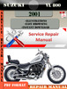 Thumbnail Suzuki VL 800 2001 Digital Factory Service Repair Manual