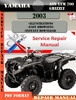 Thumbnail Yamaha ATV YFM 700 Grizzly 2003 Digital Service Repair Manua