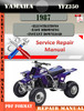 Thumbnail Yamaha YFZ350 1987 Digital Service Repair Manual Thumbnail Yamaha YFZ350 1987 Digital Service Repair Manual