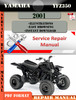 Thumbnail Yamaha YFZ350 2001 Digital Service Repair Manual