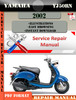 Thumbnail Yamaha YJ50RN 2002 Digital Service Repair Manual