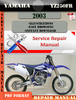 Thumbnail Yamaha YZ250FR 2003 Digital Service Repair Manual