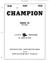 Thumbnail Champion 7.9 HP 4K outboard motor owners  1946 49 50