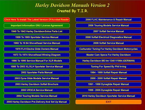 Harley Davidson Manuals From 1940 To 2010 - Download Manuals