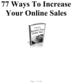 Thumbnail 77 Ways to Increase Your Online Sales