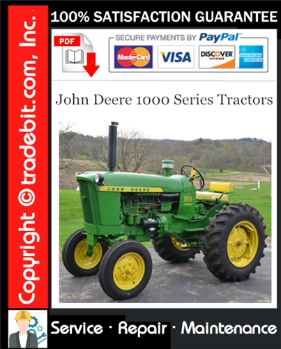 Thumbnail John Deere 1000 Series Tractors Service Repair Manual Download (SM2033) ★