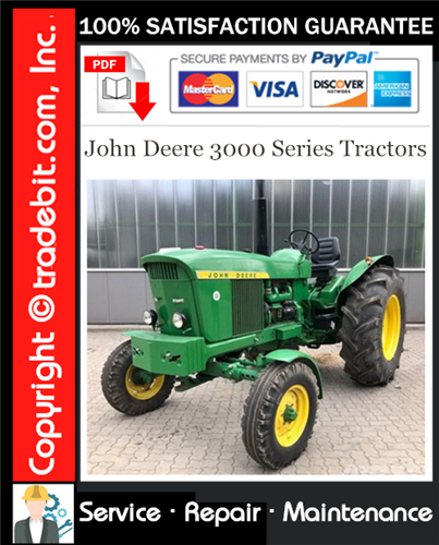 Thumbnail John Deere 3000 Series Tractors Service Repair Manual Download (SM2038) ★