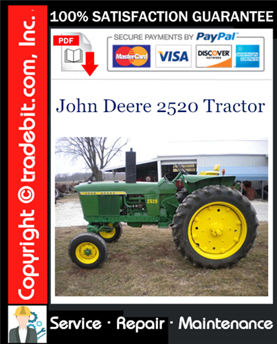 Thumbnail John Deere 2520 Tractor Service Repair Manual Download ★ Thumbnail John Deere 2520 Tractor Service Repair Manual Download ★