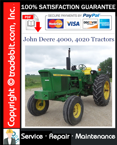 Thumbnail John Deere 4000, 4020 Tractors Service Repair Manual Download ★