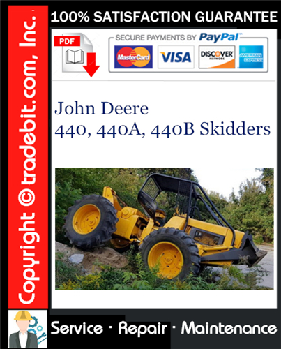 Thumbnail John Deere 440, 440A, 440B Skidders Service Repair Manual Download ★