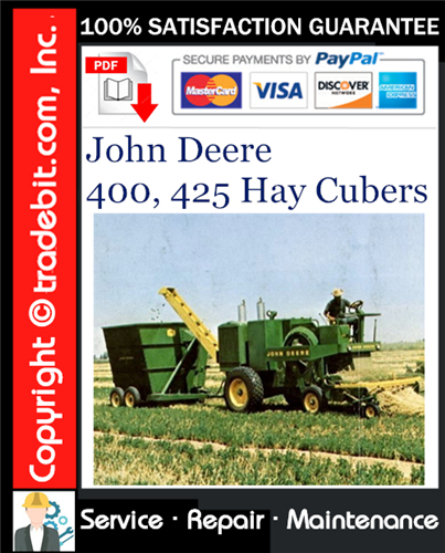 Thumbnail John Deere 400, 425 Hay Cubers Service Repair Manual Download ★ Thumbnail John Deere 400, 425 Hay Cubers Service Repair Manual Download ★