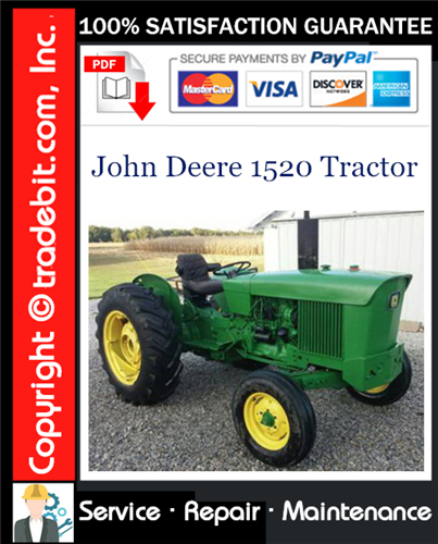 Thumbnail John Deere 1520 Tractor Service Repair Manual Download ★ Thumbnail John Deere 1520 Tractor Service Repair Manual Download ★