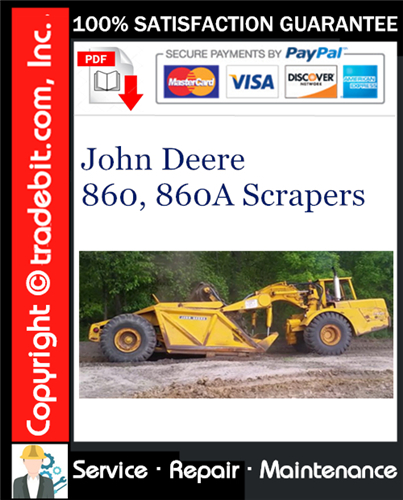 Thumbnail John Deere 860, 860A Scrapers Service Repair Manual Download ★ Thumbnail John Deere 860, 860A Scrapers Service Repair Manual Download ★