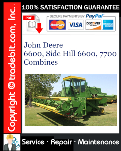 Thumbnail John Deere 6600, Side Hill 6600, 7700 Combines Service Repair Manual Download ★