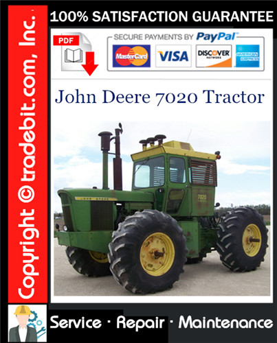 Thumbnail John Deere 7020 Tractor Service Repair Manual Download ★