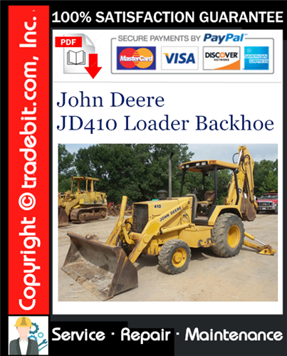 Thumbnail John Deere JD410 Loader Backhoe Service Repair Manual Download ★