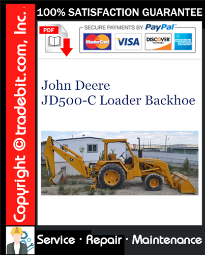 Thumbnail John Deere JD500-C Loader Backhoe Service Repair Manual Download ★