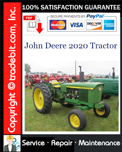 Thumbnail John Deere 2020 Tractor Service Repair Manual Download ★