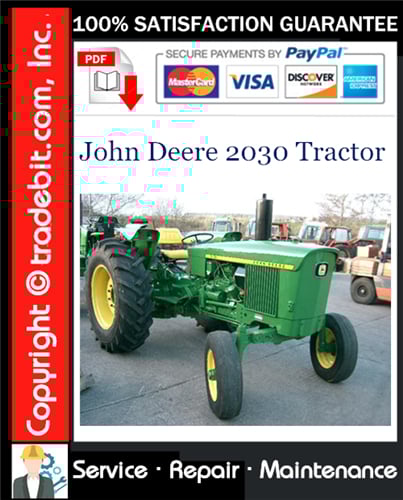 Thumbnail John Deere 2030 Tractor Service Repair Manual Download ★
