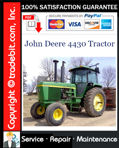 Thumbnail John Deere 4430 Tractor Service Repair Manual Download ★