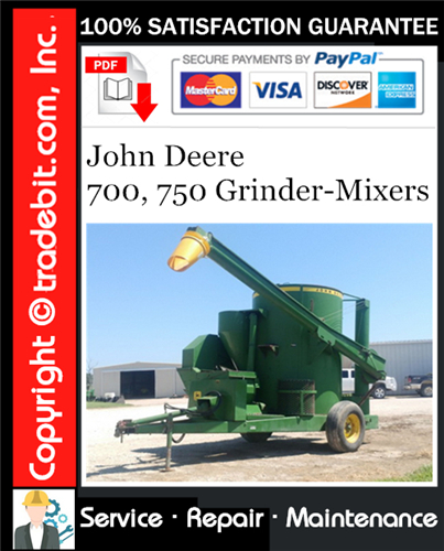 Thumbnail John Deere 700, 750 Grinder-Mixers Service Repair Manual Download ★ Thumbnail John Deere 700, 750 Grinder-Mixers Service Repair Manual Download ★