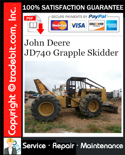 Thumbnail John Deere JD740 Grapple Skidder Service Repair Manual Download ★